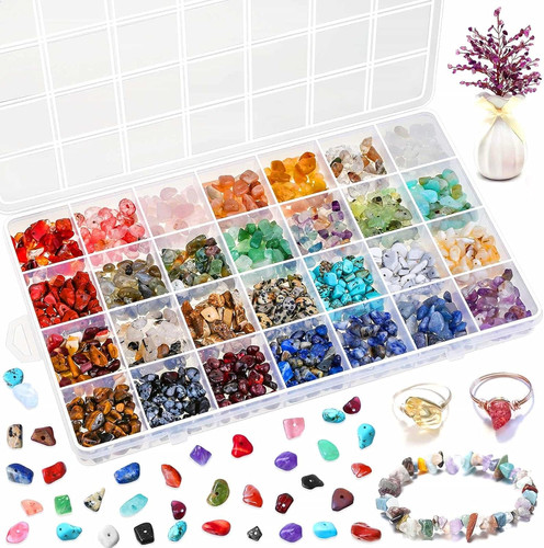 Crystal chips beads for ring - crystal,